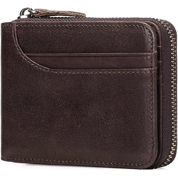 Amazon.com: CALFART Slim Zipper Wallets For Men RFID Leather Mens